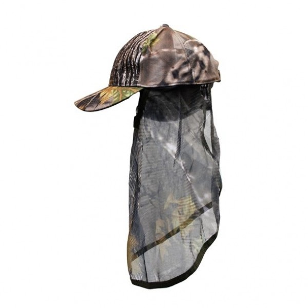 Cap with face camouflage wicked wood brown