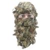 Face mask with 3D leaves wetland camouflage